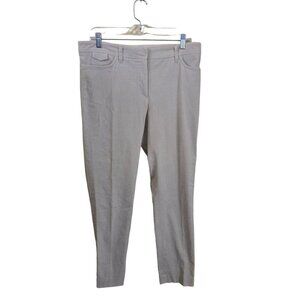 Gunex Leela Made In Italy Winter White Corduroy Straight Leg Pants Size 10